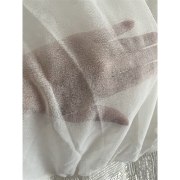 Aidan Mattox Womens 4 Ivory White‎ Beaded Dress Formal Event Glam - Picture 4 of 11